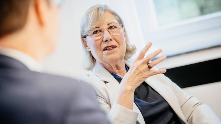 Krupp-Stiftungschefin Ursula Gather im Interview. Lange Zeit hat sich Ursula Gather, die Chefin der Krupp-Stiftung, nicht mehr zum Konzern Thyssenkrupp geäußert. Jetzt spricht sie im exklusiven Interview. Am 09.10.2026 in Essen ** NUR FÜR REDAKTIONELLE ZWECKE ** EDITORIAL USE ONLY **<p>Krupp-Stiftungschefin Ursula Gather im Interview. Lange Zeit hat sich Ursula Gather, die Chefin der Krupp-Stiftung, nicht mehr zum Konzern Thyssenkrupp geäußert. Jetzt spricht sie im exklusiven Interview. Am 09.10.2026 in Essen Copyright: ChristophxJendral