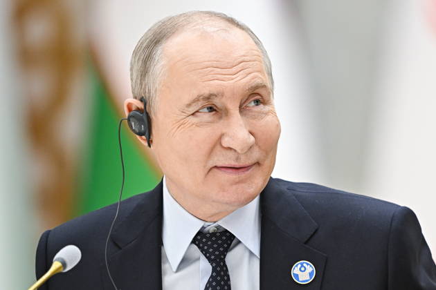 TURKMENISTAN, BALKAN PROVINCE - OCTOBER 9, 2026: Russia s President Vladimir Putin attends an expanded meeting of the CIS Council of Heads of State in Turkmenbashi Turkmenistan  - ZUMAt113 20261009_zaa_t113_530 Copyright: xSergeixBobylevx