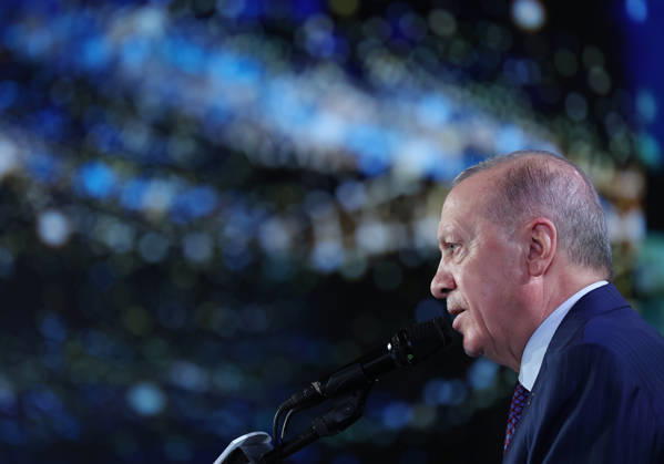 Turkish President Recep Tayyip Erdogan KIRKLARELI, TURKIYE - OCTOBER 9: (----EDITORIAL USE ONLY - MANDATORY CREDIT - TURKISH PRESIDENCY MURAT KULA HANDOUT - NO MARKETING NO ADVERTISING CAMPAIGNS - DISTRIBUTED AS A SERVICE TO CLIENTS----) Turkish President Recep Tayyip Erdogan makes a speech as he attends the Cerkezkoy-Kapikule High-Speed Railway Line Opening Ceremony in Kirklareli, Turkiye on October 9, 2026. Turkish Presidency Murat Kula Handout Anadolu Kirklareli Turkey. Editorial use only. Please get in touch for any other usage.  Copyright: x2026xAnadoluxTurkishxxPresidencyx xMuratxKulax xHandoutx