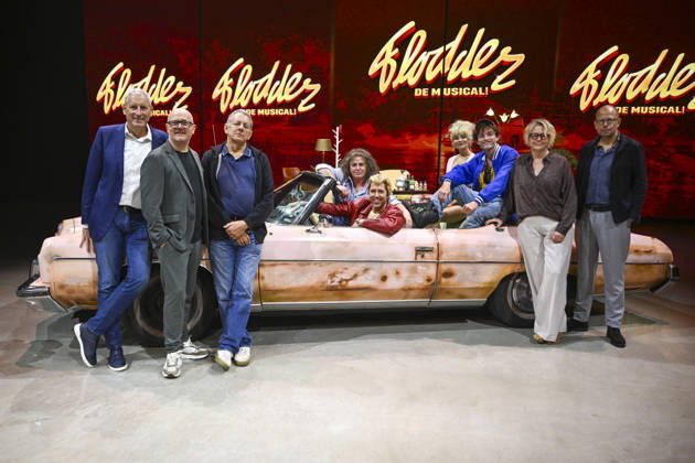 Flodder - De Musical Barneveld, 09 10 2026 : Flodder , De Musical presentation . Pix : Gert Verhulst, Tijl Dauwe, Dick Maas, Rian Gerritsen , William Spaaij , Shanna Slaap , Koen van der Molen , Anja Van Mensel , Wolter Lommerde . Credit : Peter De Smedt CC . Barneveld Netherlands Copyright: xContentxCurationx PeterxDexSmedtx xCCx
