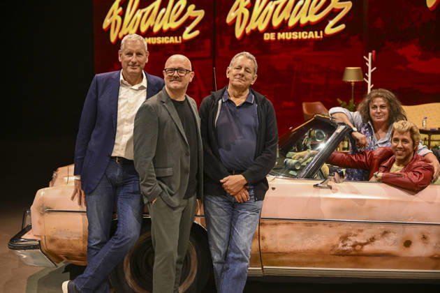 Flodder - De Musical Barneveld, 09 10 2026 : Flodder , De Musical presentation . Pix : Gert Verhulst, Tijl Dauwe, Dick Maas, Rian Gerritsen , William Spaaij . Credit : Peter De Smedt CC . Barneveld Netherlands  Copyright: xContentxCurationx PeterxDexSmedtx xCCx