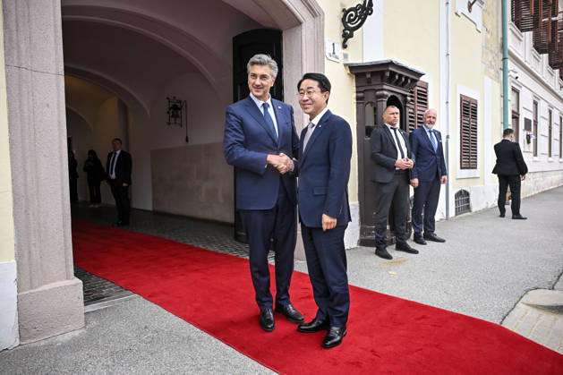 Croatian PM Plenkovic meets South Korean parliament speaker Croatian Prime Minister Andrej Plenkovic met with Cho Jeong-sik, Speaker of the National Assembly of the Republic of Korea, at the Banski dvori government headquarters in Zagreb, Croatia on October 9, 2026.  NevaxZganec PIXSELL