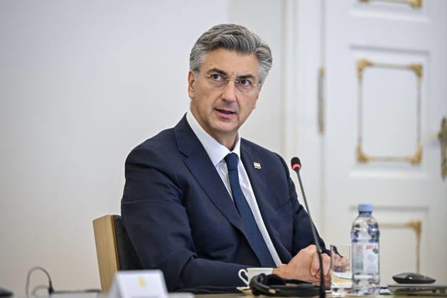 Croatian PM Plenkovic meets South Korean parliament speaker Croatian Prime Minister Andrej Plenkovic met with Cho Jeong-sik, Speaker of the National Assembly of the Republic of Korea, at the Banski dvori government headquarters in Zagreb, Croatia on October 9, 2026.  NevaxZganec PIXSELL