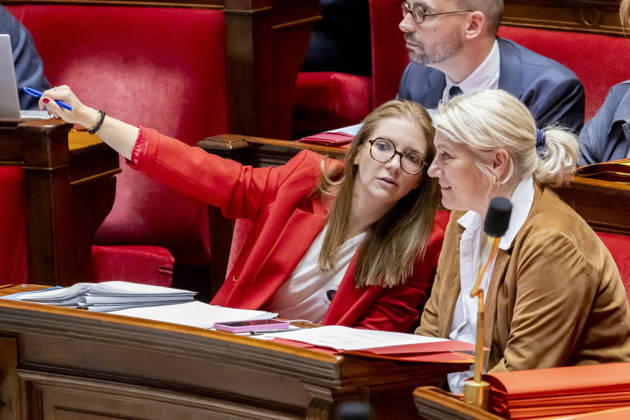 Paris, France le 9 Octobre, 2026 - Examen en seance a l assemblee nationale de la proposition de loi apportant une reponse integrale au phenomene des violences sexuelles et sexistes contre les femmes et les enfants - Stephanie Rist, Aurore Berge POLITIQUE, ASSEMBLEE NATIONALE, EXAMEN DE LOI, LEGISLATIF, LOI INTEGRALE, VIOLENCES SEXUELLES  Copyright: xVincentxIsorex