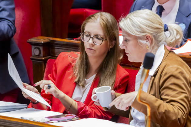 Paris, France le 9 Octobre, 2026 - Examen en seance a l assemblee nationale de la proposition de loi apportant une reponse integrale au phenomene des violences sexuelles et sexistes contre les femmes et les enfants - Stephanie Rist, Aurore Berge POLITIQUE, ASSEMBLEE NATIONALE, EXAMEN DE LOI, LEGISLATIF, LOI INTEGRALE, VIOLENCES SEXUELLES  Copyright: xVincentxIsorex