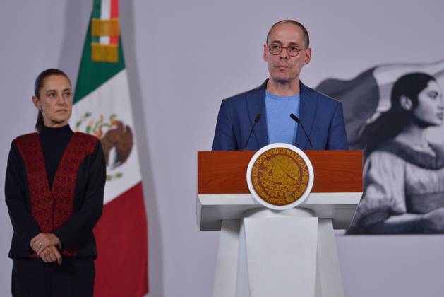 October 9, 2026: TO-45414-MEXICO , September 10, 2026. Jos& xe9; Antonio Merino, head of the Agency for Digital Transformation and Telecommunications, spoke about sanctions against public servants and national policy during the "People& 039;s Conference" at the National Palace in Mexico City. Clasos.com.mx - ZUMAcs4_ 20261009_faa_cs4_013 Copyright: xJavierxLiraxOterox