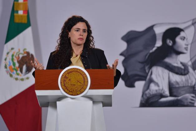 October 9, 2026: TO-45414-MEXICO , September 10, 2026. Luisa Mar& xed;a Alcalde, Legal Counsel to the Mexican Federal Executive, spoke about digital laws and national policy during the "People& 039;s Conference" at the National Palace in Mexico City. Clasos.com.mx. - ZUMAcs4_ 20261009_faa_cs4_059 Copyright: xJavierxLiraxOterox