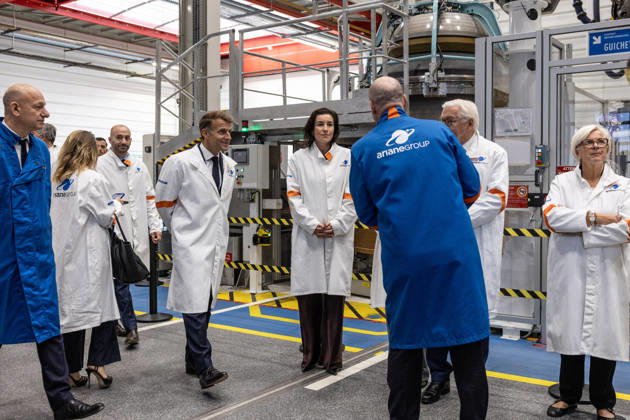 Emmanuel Macron And Frank-Walter Steinmeier Visit in Gironde French President Emmanuel Macron and German President Frank-Walter Steinmeier visit ArianeGroup, a European aerospace and defence company, during Steinmeier s state visit to France, in Le Haillan, France, on October 9, 2026. Photo by Margot Le Gonidec ABACAPRESS.COM Le Haillan France  Copyright: xLexGonidecxMargot ABACAx