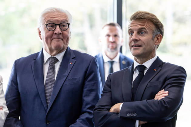 Emmanuel Macron, President of the French Republic, and Frank-Walter Steinmeier, Federal President of Germany, visit the Franco-German company The Exploration Company in Le Haillan, on October 9, 2026, during the German president’s visit to France. Margot Le Gonidec Pool, Bestimage. French President Emmanuel Macron and German President Frank-Walter Steinmeier visit The Exploration Company, a Franco-German space company in Le Haillan, Gironde, France, on October 9, 2026. Le Haillan, France  Copyright: xMargotxLexGonidecx xPoolx xBestimagexMargotxLexGonidecx xPoolx xBestimagex