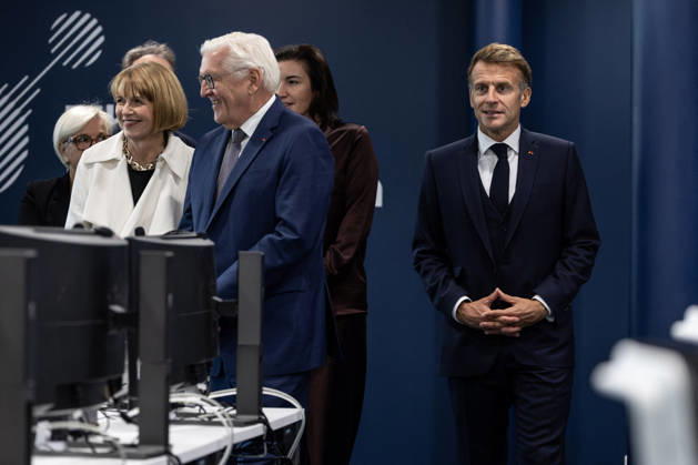 Emmanuel Macron, President of the French Republic, and Frank-Walter Steinmeier, Federal President of Germany, visit the Franco-German company The Exploration Company in Le Haillan, on October 9, 2026, during the German president’s visit to France. Margot Le Gonidec Pool, Bestimage. French President Emmanuel Macron and German President Frank-Walter Steinmeier visit The Exploration Company, a Franco-German space company in Le Haillan, Gironde, France, on October 9, 2026. Le Haillan, France  Copyright: xMargotxLexGonidecx xPoolx xBestimagexMargotxLexGonidecx xPoolx xBestimagex