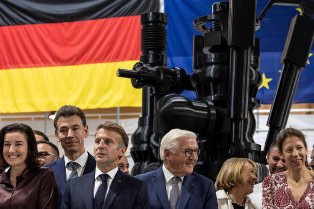 Emmanuel Macron, President of the French Republic, and Frank-Walter Steinmeier, Federal President of Germany, visited the Franco-German company The Exploration Company in Le Haillan, on October 9, 2026, during the German president’s visit to France. Margot Le Gonidec Pool, Bestimage. French President Emmanuel Macron and German President Frank-Walter Steinmeier visit The Exploration Company, a Franco-German space company in Le Haillan, Gironde, France, on October 9, 2026. Le Haillan, France  Copyright: xMargotxLexGonidecx xPoolx xBestimagexMargotxLexGonidecx xPoolx xBestimagex