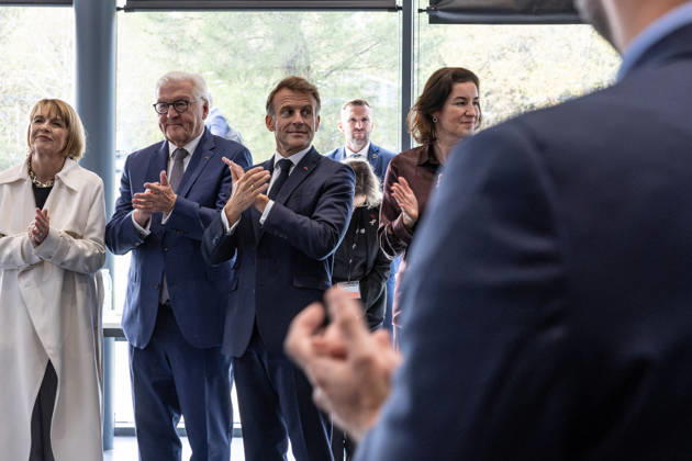 Emmanuel Macron, President of the French Republic, and Frank-Walter Steinmeier, Federal President of Germany, visit the Franco-German company The Exploration Company in Le Haillan, on October 9, 2026, during the German president’s visit to France. Margot Le Gonidec Pool, Bestimage. French President Emmanuel Macron and German President Frank-Walter Steinmeier visit The Exploration Company, a Franco-German space company in Le Haillan, Gironde, France, on October 9, 2026. Le Haillan, France  Copyright: xMargotxLexGonidecx xPoolx xBestimagexMargotxLexGonidecx xPoolx xBestimagex