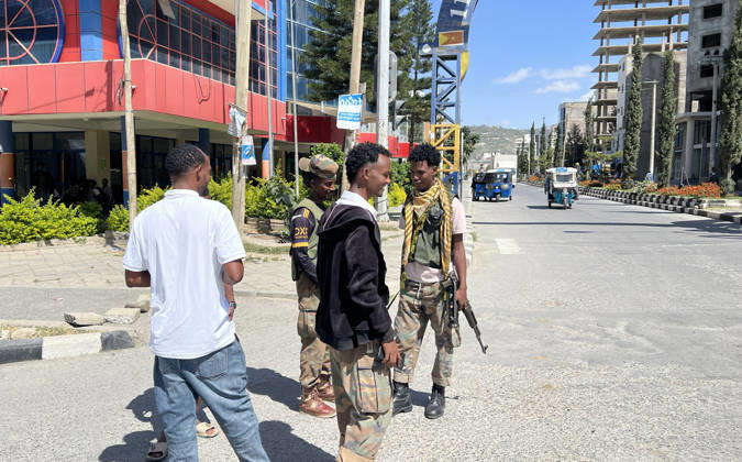 Ethiopian pro-government forces patrol streets of Mekelle MEKELLE, ETHIOPIA - OCTOBER 09 : Pro-government Ethiopian forces patrol the streets after regaining control of the regional capital following the withdrawal of the Tigray People s Liberation Front (TPLF) forces, in Tigray region, Ethiopia on October 09, 2026. Stringer Anadolu Mekelle Ethiopia. Editorial use only. Please get in touch for any other usage.  Copyright: x2026xAnadoluxStringerx