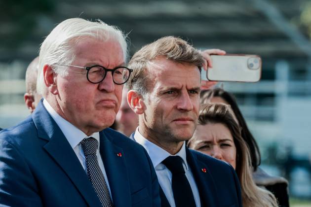 STATE VISIT BY MR. FRANK WALTER STEINMEIER, PRESIDENT OF THE FEDERAL REPUBLIC OF GERMANY, ACCOMPANIED BY THE PRESIDENT OF THE FRENCH REPUBLIC, EMMANUEL MACRON. PHOTO: PQR SUD OUEST, GUILLAUME BONNAUD Bordeaux, October 9, 2026, in Gironde. STATE VISIT BY MR. FRANK WALTER STEINMEIER, PRESIDENT OF THE FEDERAL REPUBLIC OF GERMANY, ACCOMPANIED BY THE PRESIDENT OF THE FRENCH REPUBLIC, EMMANUEL MACRONEMMANUEL MACRON, PRESIDENT OF THE FRENCH REPUBLIC, PHOTO BY GUILLAUME BONNAUD AT THE SITE OF THE EXPLORATION COMPANY’S NYX SPACE CAPSULE State visit by Frank-Walter Steinmeier, President of the Federal Republic of Germany, accompanied by President Emmanuel Macron in Bordeaux on October 9, 2026, Bordeaux, Gironde, France Copyright: xPHOTOPQR SUDxOUEST MAXPPPxGUILLAUMExBONNAUDx 20261009SDO2984 20261009SDO2984