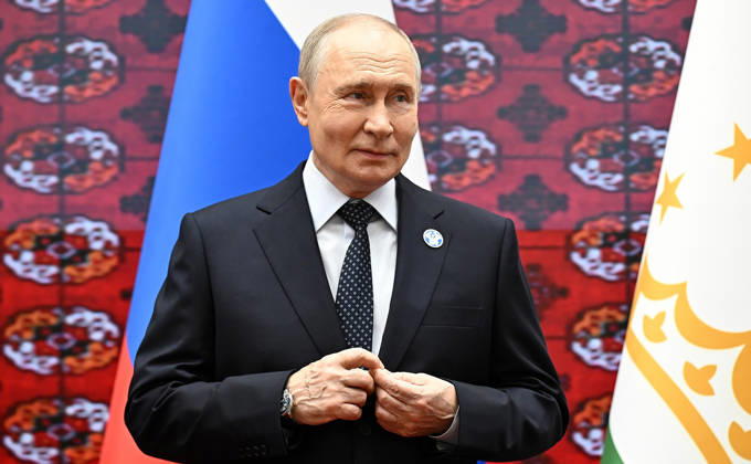 Russia s President Vladimir Putin attends the Caspian Environmental Summit in Turkmenbashi in Turkmenistan on Friday, October 9, 2026. TUR2026100916 KremlinxPressxOffice