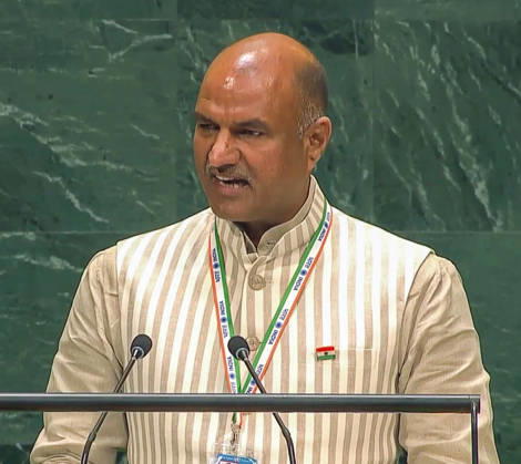 RECORD DATE NOT STATED MP C.P. Joshi delivers India s statement at the UNGA plenary New York US , Oct 09 (ANI): Member of Parliament C.P. Joshi delivers India s statement at the UNGA plenary on the revitalisation of the work of the General Assembly, in New York on Thursday. (Permanent Mission of India to the United Nations, New York X ANI Video Grab) New York USA Copyright: xANIx ANI_20261009018