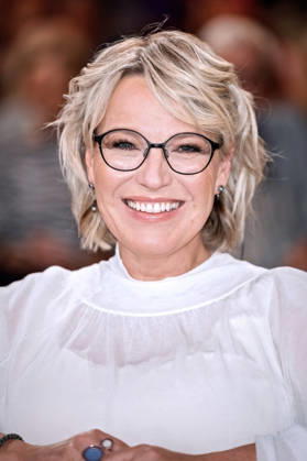 MDR - Riverboat. Moderatorin Andrea Ballschuh anläßlich der Aufzeichnung der MDR - Talkshow Riverboat am 09.10.2026 in der Mediacity Leipzig. 20261009SFL0026
