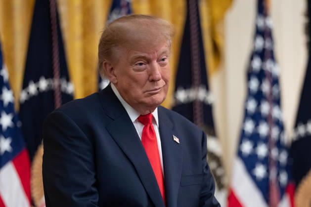 October 9, 2026, Washington, District Of Columbia, USA: United States President Donald J Trump makes remarks as he hosts a Columbus Day Celebration in the East Room of the White House in Washington, DC, USA on Friday, October 8, 2026 Washington USA - ZUMAs152 20261009_faa_s152_054 Copyright: xAaronxSchwartz-PoolxviaxCNPx