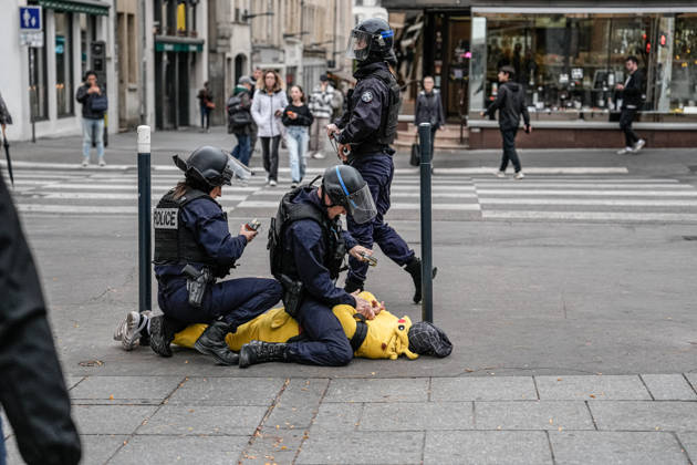 Brief clashes erupt during student gathering in Nancy NANCY, FRANCE - OCTOBER 9: A small group of students gather as brief confrontations occur following tensions at the scene. in Nancy, France, on October 9, 2026. Mohamad Saeed Tako Anadolu Nancy France. Editorial use only. Please get in touch for any other usage.  Copyright: x2026xAnadoluxMohamadxSaeedxTakox