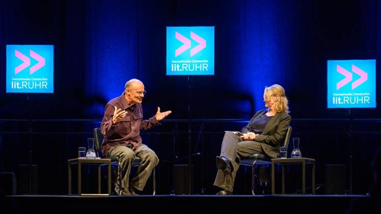 Essen: Juras letzter Winter mit Schauspieler Edgar Selge und Claudia Dichter bei der Lit.Ruhr ** NUR FÜR REDAKTIONELLE ZWECKE ** EDITORIAL USE ONLY **<p>Edgar Selge und Claudia Dichter am Freitag, den 9. Oktober 2026, auf Zeche Zollverein in Essen-Katernberg. Deutschland NRW Essen Copyright: UwexErnst