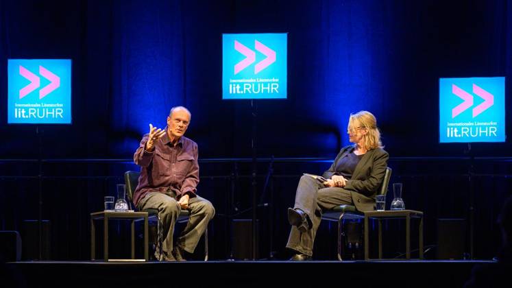 Essen: Juras letzter Winter mit Schauspieler Edgar Selge und Claudia Dichter bei der Lit.Ruhr ** NUR FÜR REDAKTIONELLE ZWECKE ** EDITORIAL USE ONLY **<p>Edgar Selge und Claudia Dichter am Freitag, den 9. Oktober 2026, auf Zeche Zollverein in Essen-Katernberg. Deutschland NRW Essen Copyright: UwexErnst