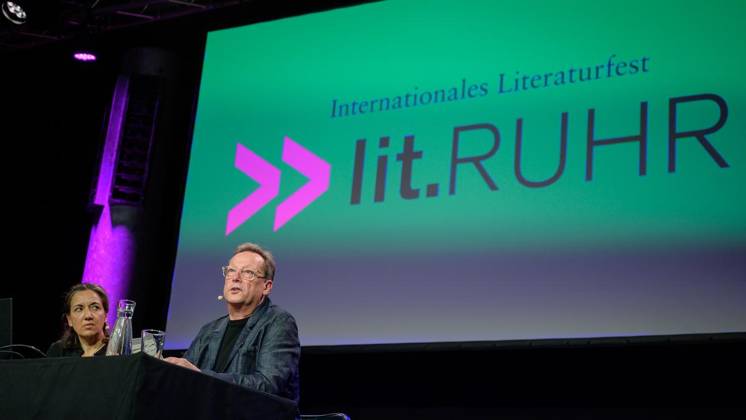 Essen: Nein sagen mit Matthias Brandt und Ruth Hoffmann bei der Lit.Ruhr ** NUR FÜR REDAKTIONELLE ZWECKE ** EDITORIAL USE ONLY **<p>Matthias Brandt und Ruth Hoffmann am Freitag, den 9. Oktober 2026, auf Zeche Zollverein in Essen-Katernberg. Deutschland NRW Essen Copyright: UwexErnst