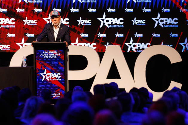CPAC NATIONAL CONFERENCE 2026, Warren Mundine speaks during the 2026 Conservative Political Action Network (CPAC) national conference at the Royal International Convention Centre in Brisbane, Saturday, October 10, 2026. ( NO ARCHIVING BRISBANE QUEENSLAND Australia  Copyright: xRUSSELLxFREEMANx 20261010111622019449