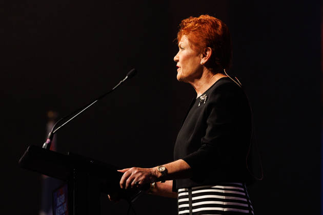 CPAC NATIONAL CONFERENCE 2026, One Nation leader Pauline Hanson speaks during the 2026 Conservative Political Action Network (CPAC) national conference at the Royal International Convention Centre in Brisbane, Saturday, October 10, 2026. ( NO ARCHIVING BRISBANE QUEENSLAND Australia Copyright: xRUSSELLxFREEMANx 20261010134017518875