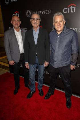 October 9, 2026, New York, New York, United States: (L-R) Marcos Siega, Clyde Phillips and Scott Reynolds attend.Paramount+ s Dexter: Resurrection and Dexter Franchise 20th Anniversary screening during PaleyFest NY 2026 at The Paley Museum on October 09, 2026 in New York City. New York United States - ZUMAs197 20261009_aaa_s197_376 Copyright: xRonxAdarx