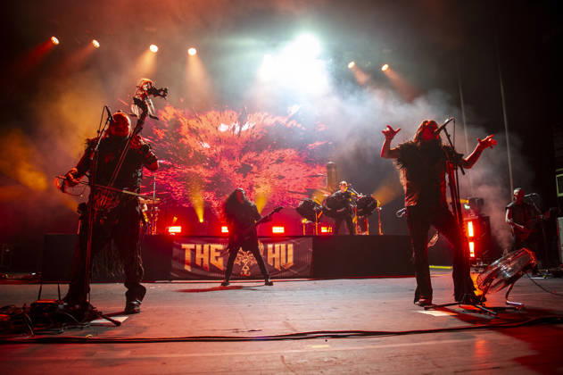 The Hu at O2 Academy Brixton 09 10 2026 Mongolian folk metal band The Hu perform live on stage at O2 Academy Brixton in London on 9th October 2026 as part of The Hu - Warrior Chant Tour., Credit:Zoran Veselinovic B4859 Avalon UK, London, O2 Academy Brixton  Copyright: xZoranxVeselinovicx xB4859x xAvalonx 1141923519