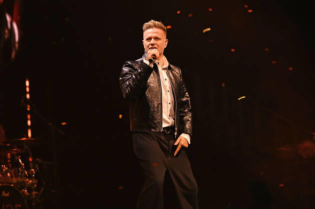 Westlife performing during the 25th Anniversary Tour LONDON, ENGLAND - OCTOBER 09: Nicky Byrne of ˜Westlife™ performing during the 25th Anniversary Tour at O2 Arena on October 09 in London, England. CAP MAR MAR Great Britain Copyright: xMartinxHarris CapitalxPicturesx