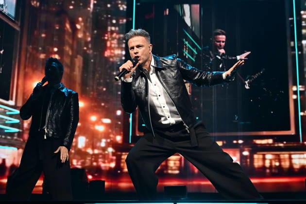 Westlife performing during the 25th Anniversary Tour LONDON, ENGLAND - OCTOBER 09: Nicky Byrne of ˜Westlife™ performing during the 25th Anniversary Tour at O2 Arena on October 09 in London, England. CAP MAR MAR Great Britain Copyright: xMartinxHarris CapitalxPicturesx