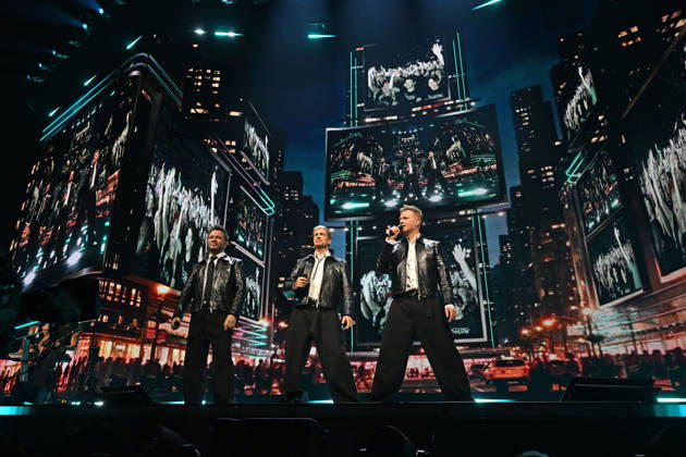 Westlife performing during the 25th Anniversary Tour LONDON, ENGLAND - OCTOBER 09: Shane Filan, Kian Egan and Nicky Byrne of ˜Westlife™ performing during the 25th Anniversary Tour at O2 Arena on October 09 in London, England. CAP MAR MAR Great Britain Copyright: xMartinxHarris CapitalxPicturesx