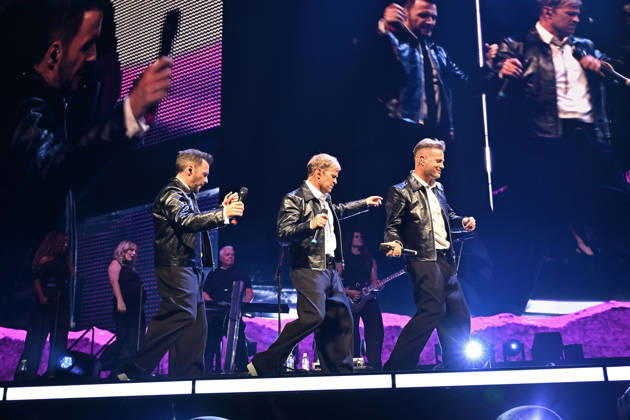 Westlife performing during the 25th Anniversary Tour LONDON, ENGLAND - OCTOBER 09: Shane Filan, Kian Egan and Nicky Byrne of ˜Westlife™ performing during the 25th Anniversary Tour at O2 Arena on October 09 in London, England. CAP MAR MAR Great Britain Copyright: xMartinxHarris CapitalxPicturesx