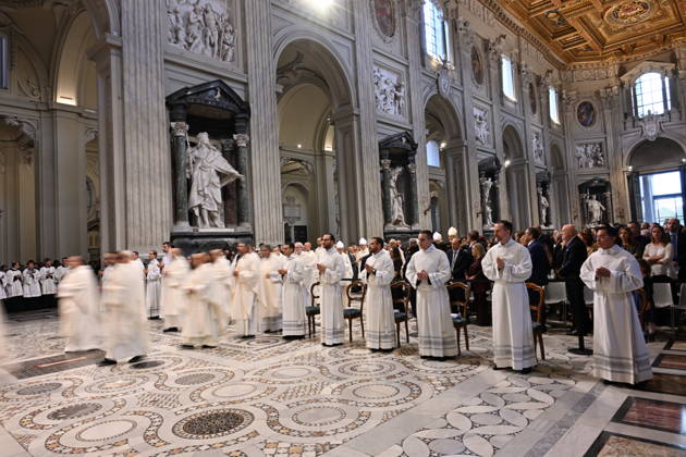RECORD DATE NOT STATED diaconal_ordination_2026 Italy, Rome, Vatican, 2026 10 10 cardinal Baldo Reina celebrates a Mass forndiaconal ordination at st John Lateran . EDITORIAL USE ONLY - NO BOOKS Copyright: xAlessiaxGiuliani Catholicpressphotox