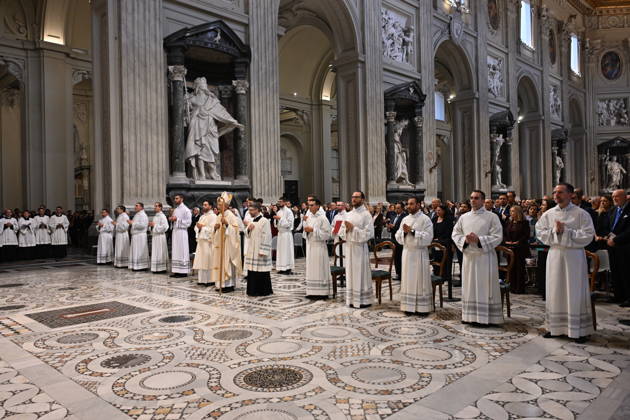 RECORD DATE NOT STATED diaconal_ordination_2026 Italy, Rome, Vatican, 2026 10 10 cardinal Baldo Reina celebrates a Mass forndiaconal ordination at st John Lateran . EDITORIAL USE ONLY - NO BOOKS Copyright: xAlessiaxGiuliani Catholicpressphotox