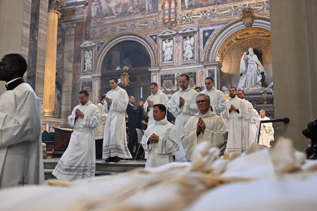 RECORD DATE NOT STATED diaconal_ordination_2026 Italy, Rome, Vatican, 2026 10 10 cardinal Baldo Reina celebrates a Mass forndiaconal ordination at st John Lateran . EDITORIAL USE ONLY - NO BOOKS Copyright: xAlessiaxGiuliani Catholicpressphotox