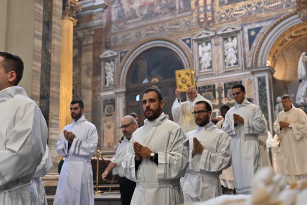 RECORD DATE NOT STATED diaconal_ordination_2026 Italy, Rome, Vatican, 2026 10 10 cardinal Baldo Reina celebrates a Mass forndiaconal ordination at st John Lateran . EDITORIAL USE ONLY - NO BOOKS Copyright: xAlessiaxGiuliani Catholicpressphotox