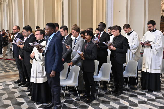 RECORD DATE NOT STATED diaconal_ordination_2026 Italy, Rome, Vatican, 2026 10 10 cardinal Baldo Reina celebrates a Mass forndiaconal ordination at st John Lateran . EDITORIAL USE ONLY - NO BOOKS Copyright: xAlessiaxGiuliani Catholicpressphotox