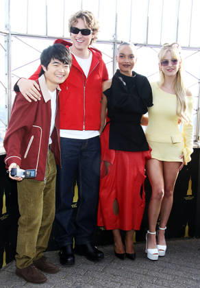 Cast of The Hunger Games: Sunrise on the Reaping visit The Empire State Building in New York Featuring: Ben Wang, Joseph Zada, Whitney Peak, McKenna Grace Where: New York City, New York, United States When: 09 Oct 2026 Credit: Roger Wong INSTARimages EDITORIAL USE ONLY. NOT FOR USE BY NEWSPAPERS BASED IN THE UK. Copyright: xx instar56081996