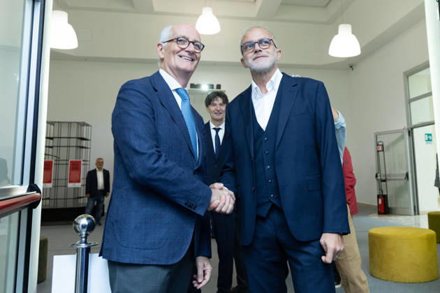 IPA89497232 - Ernesto Maria Ruffini and Franco Gabrielli during the National Assembly of the new political party Più Uno, held at the Salone delle Colonne in Rome Copyright: xMatteoxNardonex xMatteoxNardonex IPA89497232