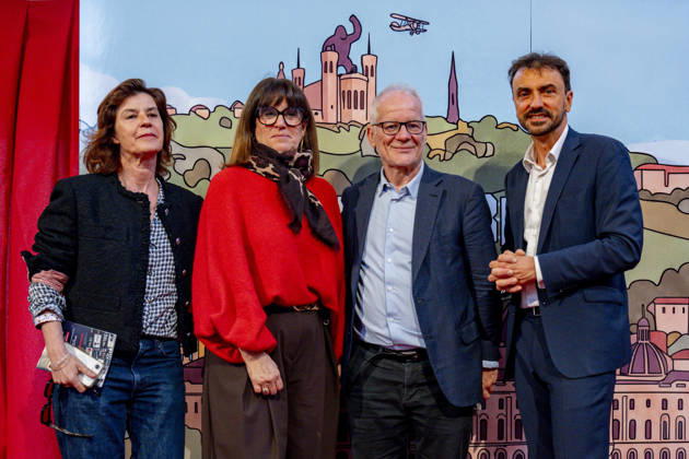 PEOPLE: Festival Lumiere - Lyon 10 10 2026 Irene Jacob, VÃ ronique Sarselli, Thierry FrÃ maux and GrÃ gory Doucet during the opening of the 18th Lumiere Film Festival Village at the Grand HÃ tel-Dieu in Lyon (France) on October 10, 2026. Photo by Sandrine Thesillat PsNewZ  Copyright: xSandrinexThesillatx
