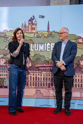 PEOPLE: Festival Lumiere - Lyon 10 10 2026 Irene Jacob and Thierry Frà maux during the opening of the 18th Lumiere Film Festival Village at the Grand Hà tel-Dieu in Lyon (France) on October 10, 2026. Photo by Sandrine Thesillat PsNewZ Copyright: xSandrinexThesillatx