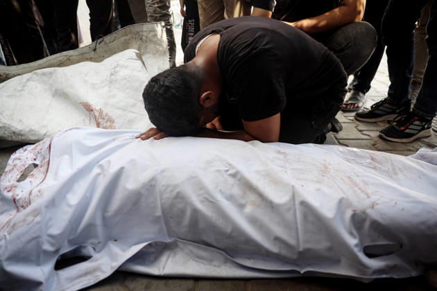 Israeli army continues attacks on Gaza despite ceasefire GAZA CITY, GAZA, PALESTINE - OCTOBER 10: Palestinians mourn after losing their loved ones in an Israeli attack on Gaza City, as Israeli army continues its attacks on the Gaza Strip despite the ceasefire, in Gaza City, Palestine, on October 10, 2026. The bodies of those killed in the attack were brought to Al-Shifa Hospital. Abdalhkem Abu Riash Anadolu Gaza City Gaza. Editorial use only. Please get in touch for any other usage.  Copyright: x2026xAnadoluxAbdalhkemxAbuxRiashx