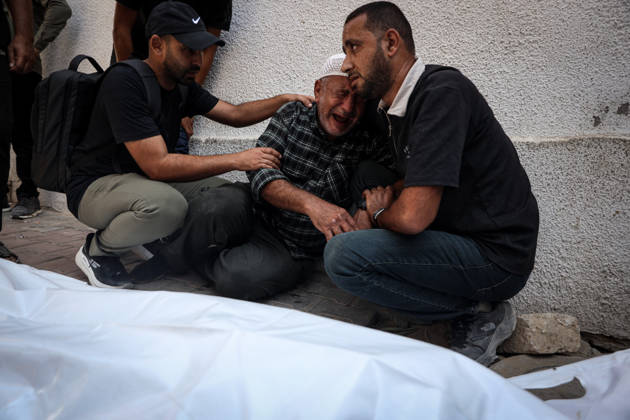 Israeli army continues attacks on Gaza despite ceasefire GAZA CITY, GAZA, PALESTINE - OCTOBER 10: Palestinians mourn after losing their loved ones in an Israeli attack on Gaza City, as Israeli army continues its attacks on the Gaza Strip despite the ceasefire, in Gaza City, Palestine, on October 10, 2026. The bodies of those killed in the attack were brought to Al-Shifa Hospital. Abdalhkem Abu Riash Anadolu Gaza City Gaza. Editorial use only. Please get in touch for any other usage.  Copyright: x2026xAnadoluxAbdalhkemxAbuxRiashx