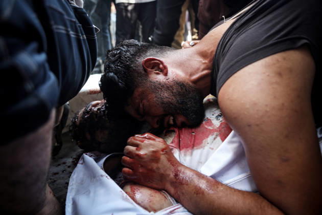 Israeli attacks continue on Gaza GAZA, PALESTINE - OCTOBER 10 : (EDITORS NOTE: Image depicts death) Palestinian deceased bodies who lost their lives after an Israeli airstrikes are brought to Al-Shifa Hospital in Gaza City, Palestine on October 10, 2026. Abdalhkem Abu Riash Anadolu Gaza City Gaza. Editorial use only. Please get in touch for any other usage.  Copyright: x2026xAnadoluxAbdalhkemxAbuxRiashx