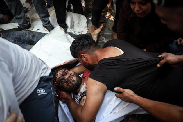 Israeli attacks continue on Gaza GAZA, PALESTINE - OCTOBER 10 : (EDITORS NOTE: Image depicts death) Palestinian deceased bodies who lost their lives after an Israeli airstrikes are brought to Al-Shifa Hospital in Gaza City, Palestine on October 10, 2026. Abdalhkem Abu Riash Anadolu Gaza City Gaza. Editorial use only. Please get in touch for any other usage.  Copyright: x2026xAnadoluxAbdalhkemxAbuxRiashx