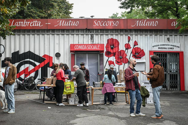 October 10, 2026, Milan, Mi, Italy: Lega Nord rally Milan safer, stop social centers. Near the Lambretta Social Center, Via Rizzoli, 10 10 2026 Milan Milan Italy  - ZUMAa289 20261010_zia_a289_098 Copyright: xNicolaxMarfisix xAgfx