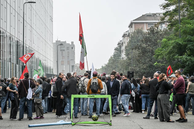 October 10, 2026, Milan, Mi, Italy: Lega Nord rally Milan safer, stop social centers. Near the Lambretta Social Center, Via Rizzoli, 10 10 2026 Milan Milan Italy  - ZUMAa289 20261010_zia_a289_094 Copyright: xNicolaxMarfisix xAgfx