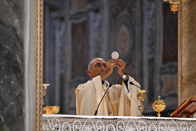 IPA89501766 - Italy, Rome, Vatican, October 10, 2026: Cardinal Baldo Reina celebrates a Mass for the ordination of deacons at St. John Lateran. Photograph by ALESSIA GIULIANI Catholic Press Photo Copyright: xx xAlessiaxGiuliani Catholipressphox IPA89501766